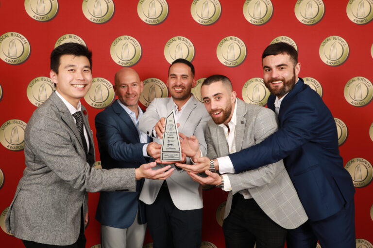 Move 2 Thrive team celebrates winning the 2025 Local Business Award for Outstanding Health Improvement Services.